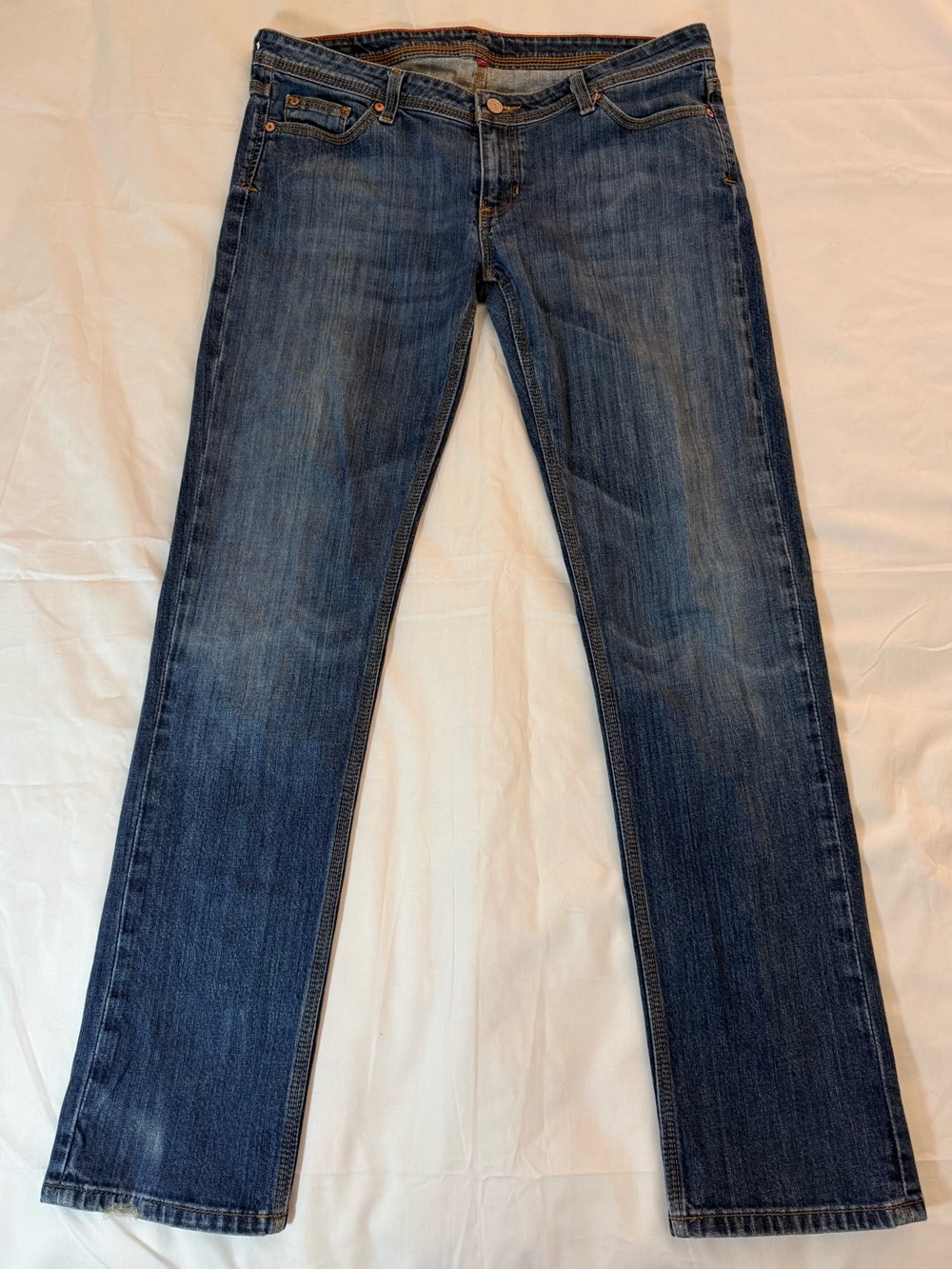 Miss Bisou Women's Blue Straight-Leg Jeans
